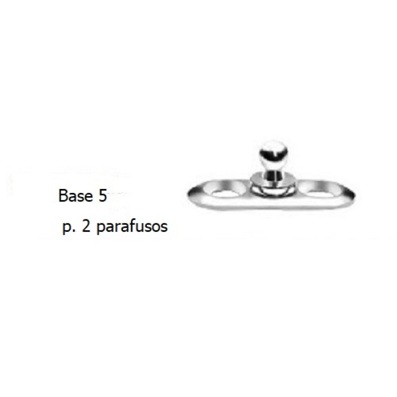 Base No. 5 Latão - p. 2 parafusos
